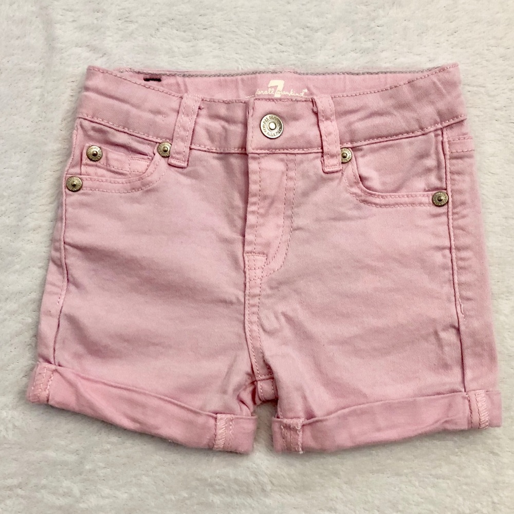 7 for all mankind pink toddler girl shorts